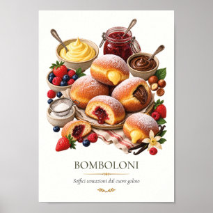 Bomboloni – Vintage italienisches Dessert Poster