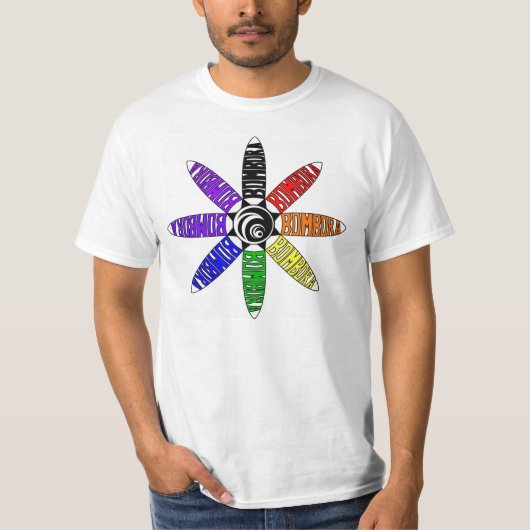 Bombora gewundener Regenbogen T-Shirt (Vorderseite)