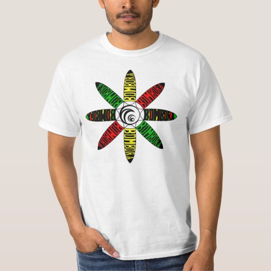 Bombora gewundenes Rasta T-Shirt (Vorderseite)