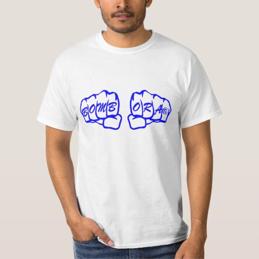 Bombora Knuckles Blau T-Shirt (Vorderseite)