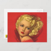 BOMBSHELL BAD MIRLS Retro Button Ups Postkarte (Vorne/Hinten)