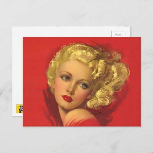 BOMBSHELL BAD MIRLS Retro Button Ups Postkarte (Vorne/Hinten)