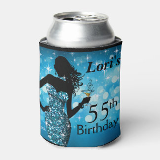 Bombshell Glitzer Bling Sparkle Geburtstag | blau Dosenkühler
