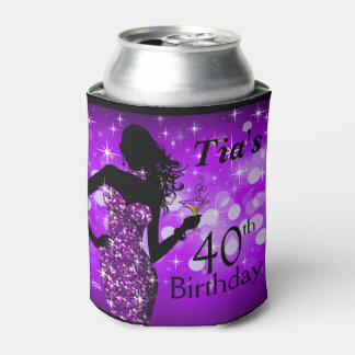 Bombshell Glitzer Bling Sparkle Geburtstag | LILA Dosenkühler