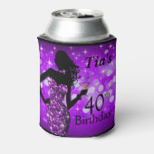 Bombshell Glitzer Bling Sparkle Geburtstag | LILA Dosenkühler (Kanne Rückseite)