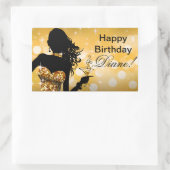 Bombshell Glitzer Party Dress | Gold Rechteckiger Aufkleber (Tasche)