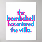 Bombshell Has Entered The Villa Funny Got A Text C Poster (Vorne)