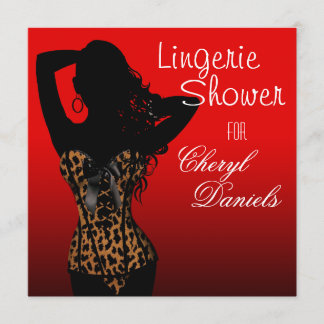 Bombshell Lingerie Leopard Corset Brautparty Einladung