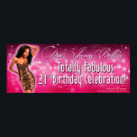 Bombshell Sparkle Leopard Party Banner 40x16 Poster<br><div class="desc">Das Party "Bombshell Sparkle Leopard" wird zum 25. Geburtstagsfest. Es sind auch passende Party Einladungen, Kuchenkuchen, Tischdecken, Aufkleber und Magnetfavoriten erhältlich. Dies ist ein benutzerdefiniertes Party-Banner. Wenn Sie sich für dieses oder ein ähnliches Design interessieren, kontaktieren Sie mich bitte unter cheryl@cheryldanielsart.com. "Bombshell Sparkle Leopard" - Original-Kunstwerk und Design von Cheryl...</div>