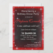 Bombshell Sparkle Red Leopard 37. Geburtstag Einladung (Rückseite)