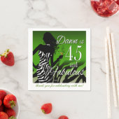 Bombshell Zebra 45. | Grün Serviette (Beispiel)