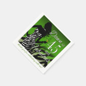 Bombshell Zebra 45. | Grün Serviette (Ecke)