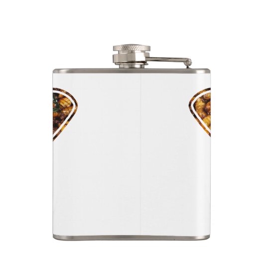 Bombyx Mori Silk Moth Life Cycle Silhouette Flachmann (Rückseite)