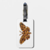 Bombyx Mori Silk Moth Life Cycle Silhouette Gepäckanhänger (Rückseite vertikal)