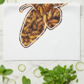 Bombyx Mori Silk Moth Life Cycle Silhouette Geschirrtuch (Gefaltet)