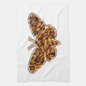 Bombyx Mori Silk Moth Life Cycle Silhouette Geschirrtuch (Vertikal)