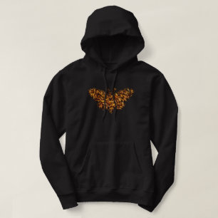 Bombyx Mori Silk Moth Life Cycle Silhouette Hoodie