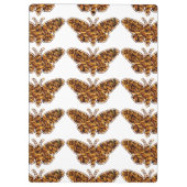 Bombyx Mori Silk Moth Life Cycle Silhouette Klemmbrett (Rückseite)