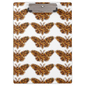 Bombyx Mori Silk Moth Life Cycle Silhouette Klemmbrett (Vorderseite)