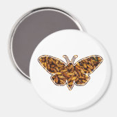 Bombyx Mori Silk Moth Life Cycle Silhouette Magnet (Vorderseite/Rückseite)