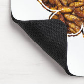 Bombyx Mori Silk Moth Life Cycle Silhouette Mousepad (Ecke)