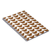 Bombyx Mori Silk Moth Life Cycle Silhouette Notizblock (Rechte Seite)