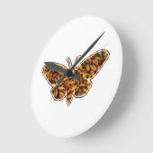 Bombyx Mori Silk Moth Life Cycle Silhouette Runde Wanduhr (Winkel)