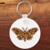 Bombyx Mori Silk Moth Life Cycle Silhouette Schlüsselanhänger (Vorderseite)