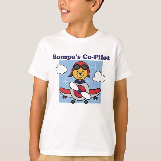 Bompas kleiner Co-Pilot - Niedliches Flugzeug T-Shirt (Vorderseite)