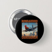 Bomrdiro Cudcudach Italien Brainrot Flugzeug Hahn Button (Vorne & Hinten)