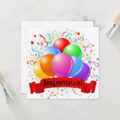 Bon Anniversaire Französischer Geburtstag Karte (Vorderseite/Rückseite Beispiel)