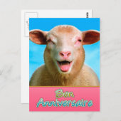 Bon anniversaire postkarte (Vorne/Hinten)