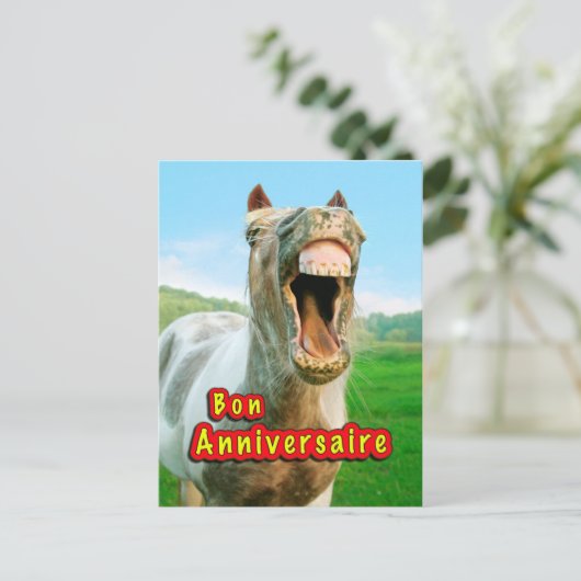 Bon anniversaler postkarte (Stehend Vorderseite)