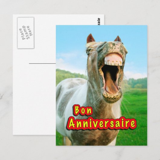 Bon anniversaler postkarte (Vorne/Hinten)