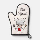 Bon Appétit Backofen Mitt mit niedlichem Cartoon K Ofenhandschuh (Vorderseite)