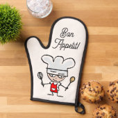 Bon Appétit Backofen Mitt mit niedlichem Cartoon K Ofenhandschuh (Oben unten)