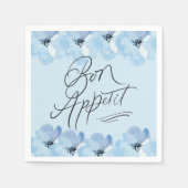 Bon Appetit Blue Floral Serviette (Vorderseite)