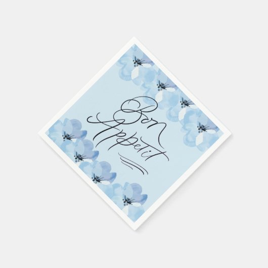 Bon Appetit Blue Floral Serviette (Ecke)