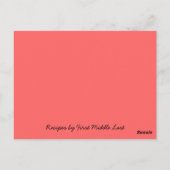 Bon Appetit Brot Rezeptkarte Postkarte (Rückseite)