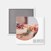 Bon Appetit Cheese Platter Food Magnet (Vorderseite/Rückseite)