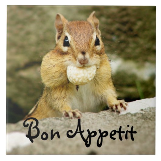 Bon Appetit Chipmunk Trivet Fliese (Vorderseite)