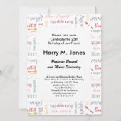 Bon Appetit Classic Muster Einladung (Rückseite)