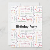 Bon Appetit Classic Muster Einladung (Vorderseite)