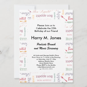 Bon Appetit Classic Muster Einladung