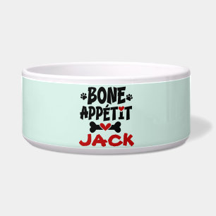 Bön Appetit Dog Bowl mit Namen Napf