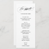Bon Appetit elegant Menu Menükarte (Vorne/Hinten)