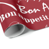 Bon Appetit Feinschmecker-Geschenk-französisches Geschenkpapier (Rolleneckpunkt)