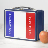 BON APPETIT Französisch - Frankreich Flagge Custom Metall Brotdose (Beispiel)