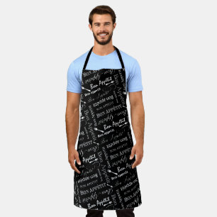 Bon Appetit französischer Koch lustiger Foodie Schürze