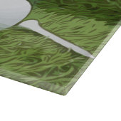 Bon Appétit Golfball mit Tee und rotem Herzen Schneidebrett (Ecke)